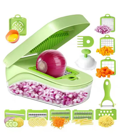 Multi-Purpose Vegetable Chopper – Fast & Effortless Food Prep! Effortless slicing, chopping, and grating