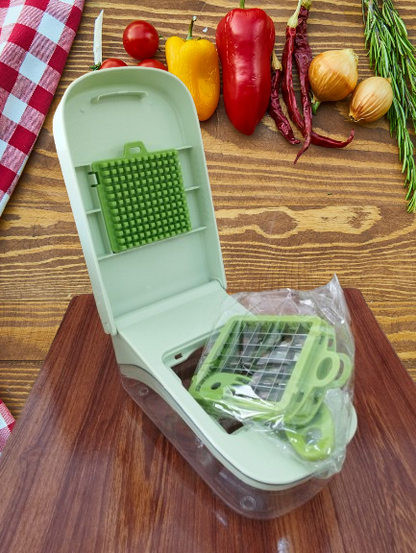 Multi-Purpose Vegetable Chopper – Fast & Effortless Food Prep! Effortless slicing, chopping, and grating