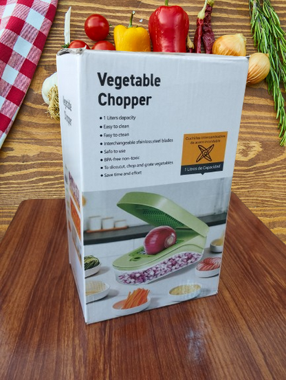 Multi-Purpose Vegetable Chopper – Fast & Effortless Food Prep! Effortless slicing, chopping, and grating