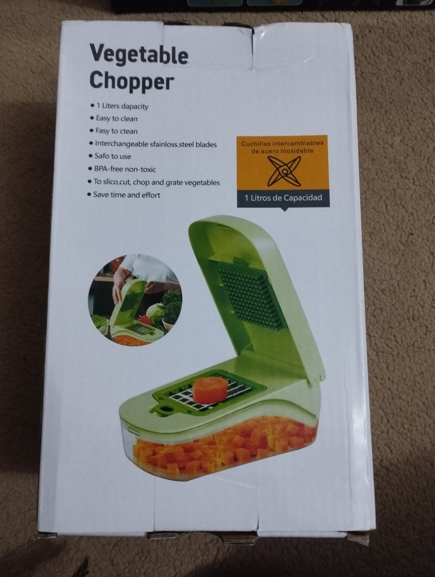 Multi-Purpose Vegetable Chopper – Fast & Effortless Food Prep! Effortless slicing, chopping, and grating