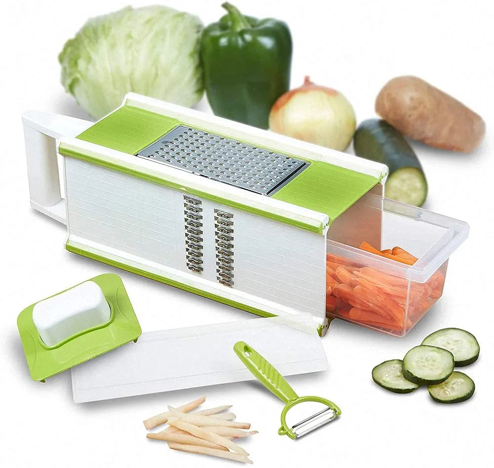 Multi-Purpose Grater - 4-Sided Stainless Steel Vegetable & Cheese Shredder